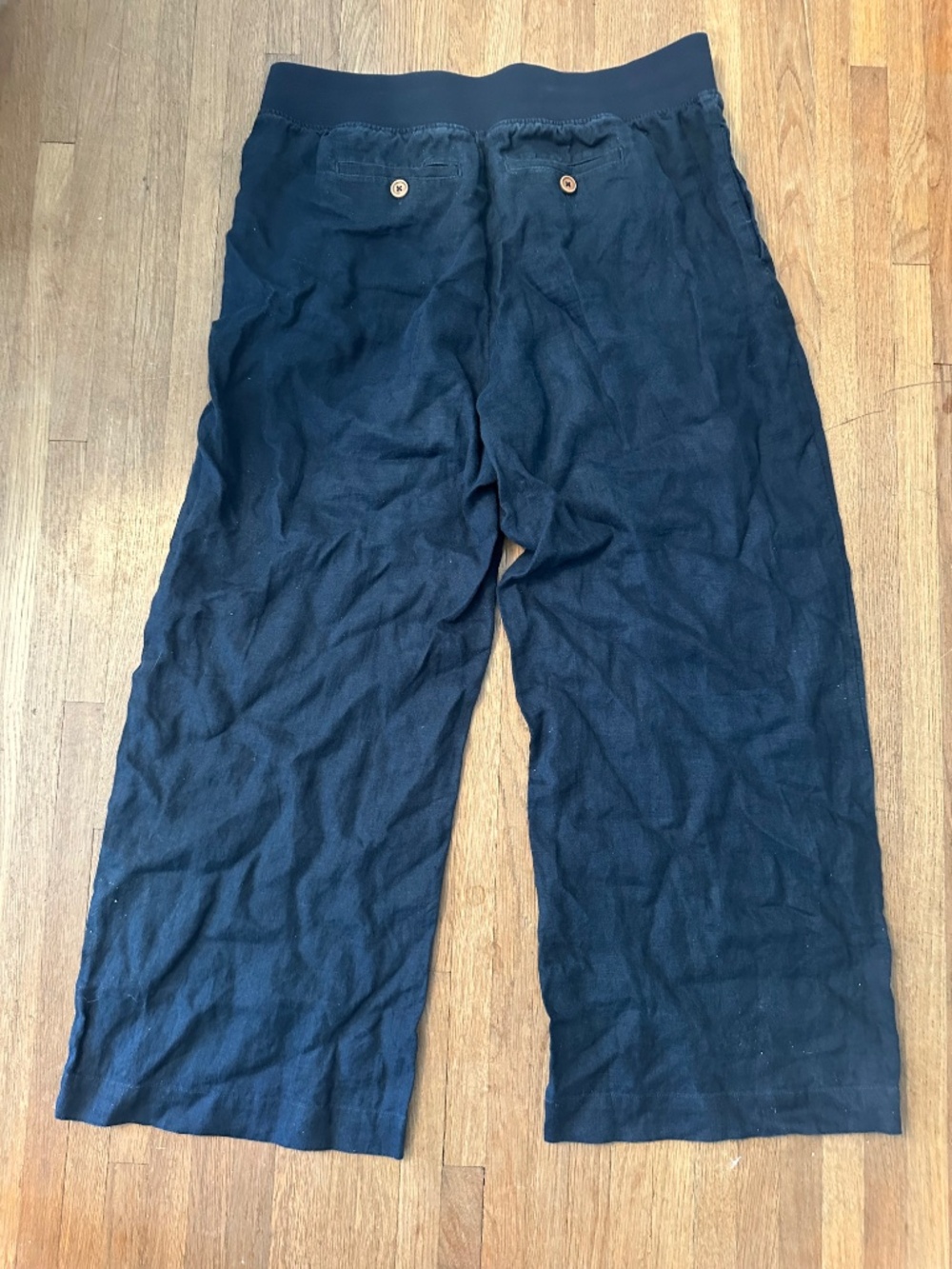 Soft surroundings navy linen pants - Picture 2 of 3